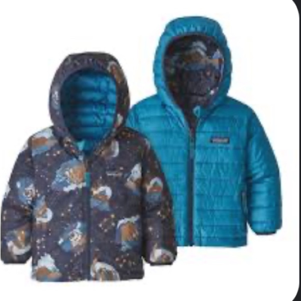 Kids reversible Patagonia Blue Quilted Jacket